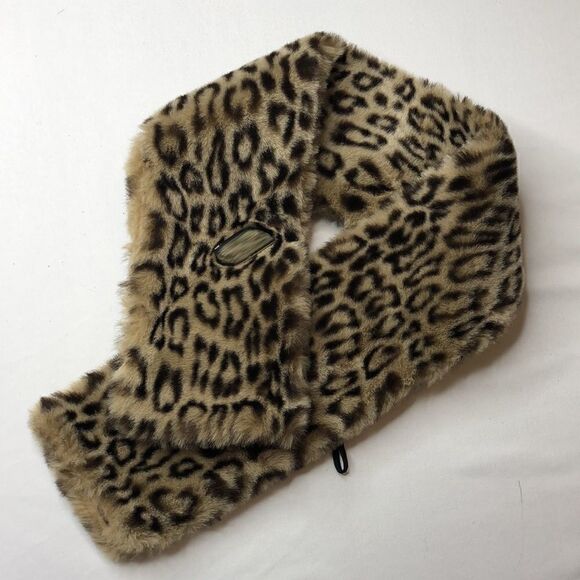 Vintage Leopard Faux Fur Wrap Shawl Scarf - Picture 3 of 7